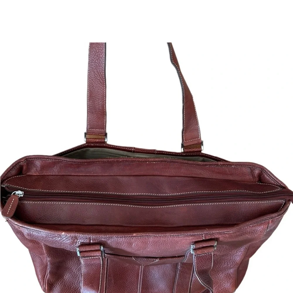 Johnston & Murphy Leather Laptop Tote